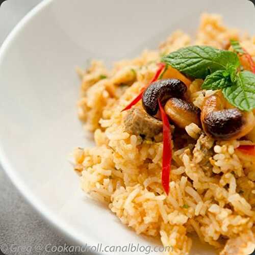 Biryani de poulet et boeuf au rice cooker
