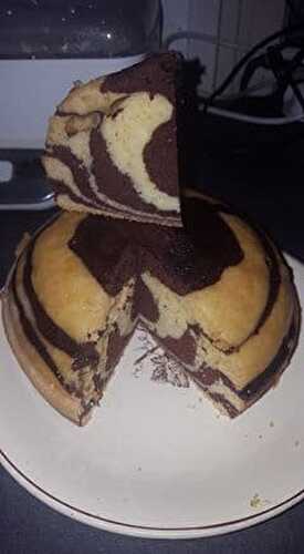 Gâteau marbré zig zag