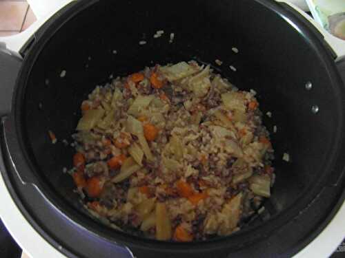 Riz – cote de blette – carotte – viande de boeuf