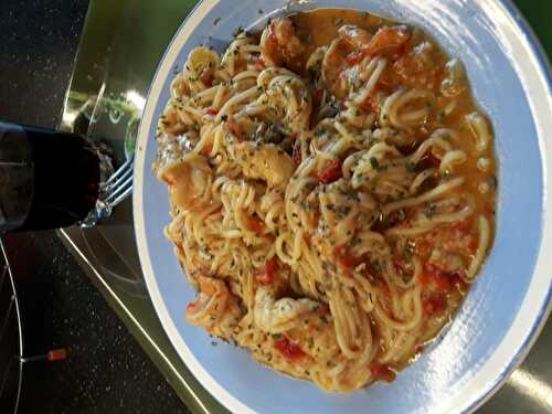 Spaghettis aux scampis