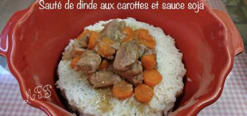 Sauté de dinde aux carottes et sauce soja