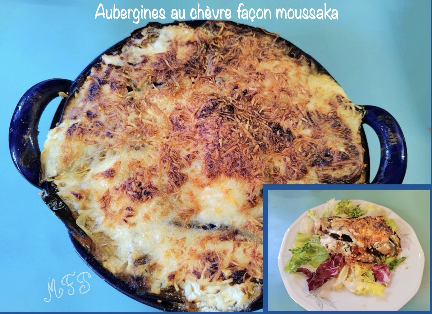 Aubergines au chèvre façon moussaka