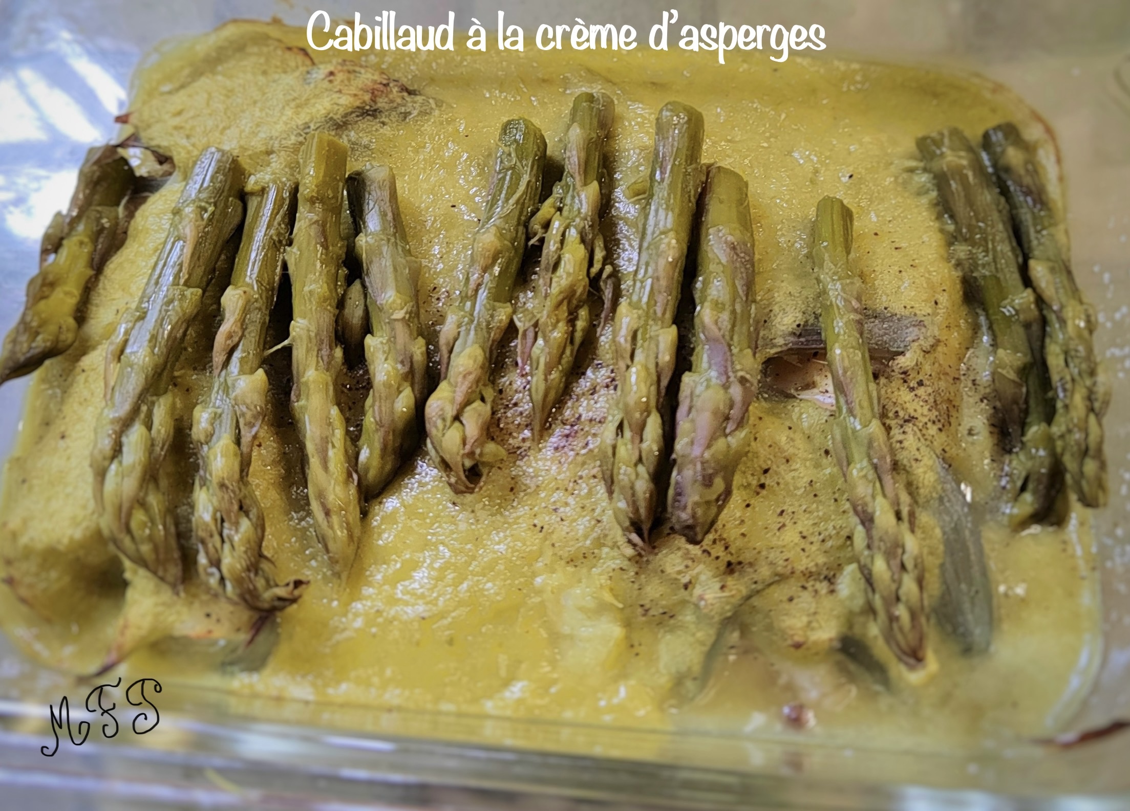 Cabillaud à la crème d’asperges