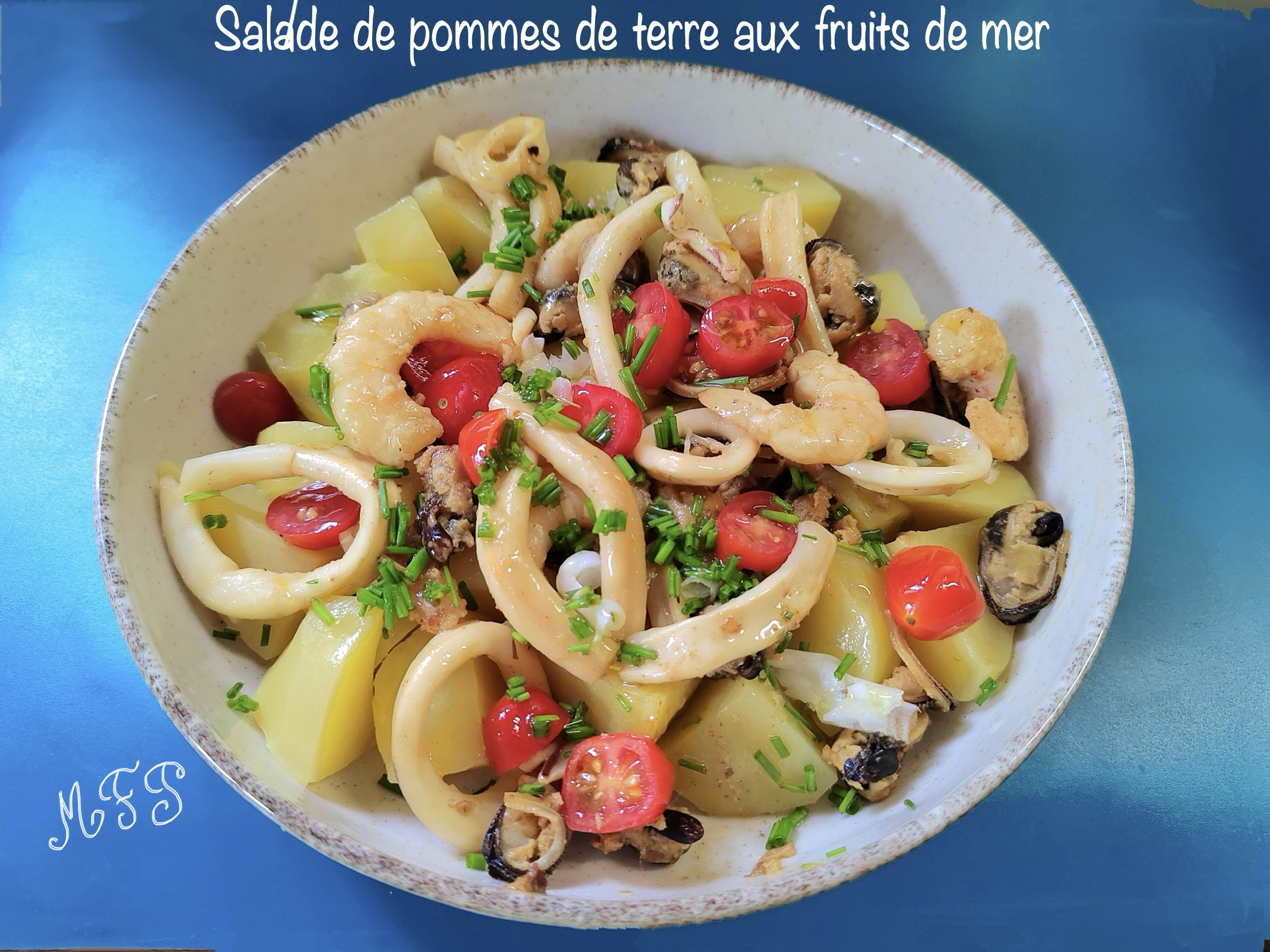 Salade de pommes de terre aux fruits de mer