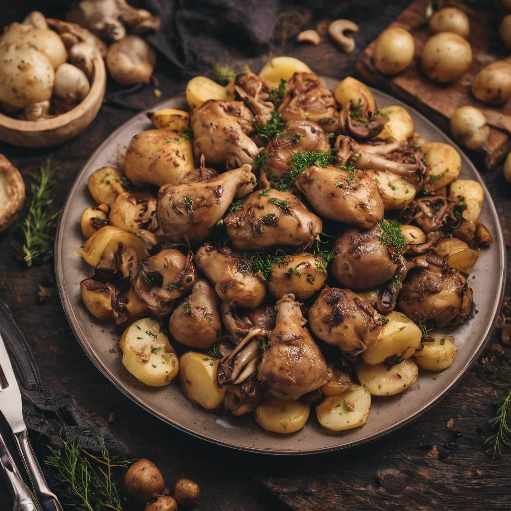 Lapin aux Champignons et Pommes de Terre au multicuiseur cookéo