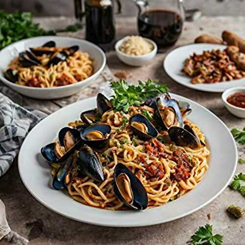 Pâtes aux moules et chorizo à la tomate sans gluten : une recette gourmande et adaptée à tous au cookéo