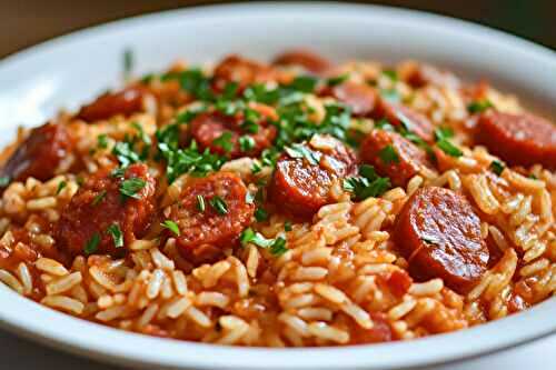 Risotto Chorizo Coulis de Tomate à l'autocuiseur Moulinex