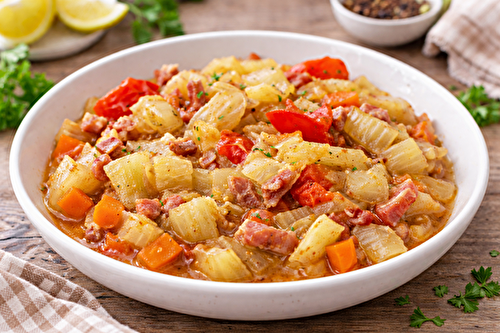 Fenouil fondant aux carottes et lardons au multicuiseur cookéo