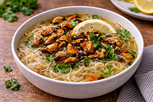 Soupe express de nouilles aux moules au multicuiseur cookéo