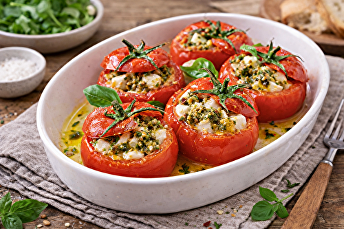 Tomates farcies mozzarella-pesto express au robot multi-cuiseur Moulinex