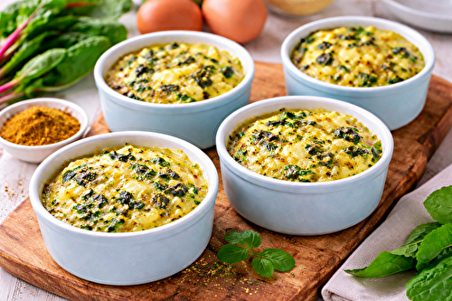 Petits flans de blettes, pommes de terre et emmental au multicuiseur cookéo