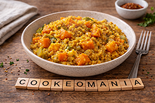 Lentilles corail fondantes au poireau et potimarron à l'autocuiseur cookéo