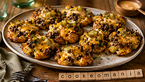 Pommes de terre smash burger gratinées au Cookeo Extra Crisp, la recette ultra gourmande façon cheeseburger au robot multi-cuiseur Moulinex