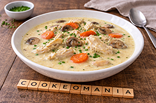 Soupe crémeuse au poulet et champignons au multicuiseur cookéo