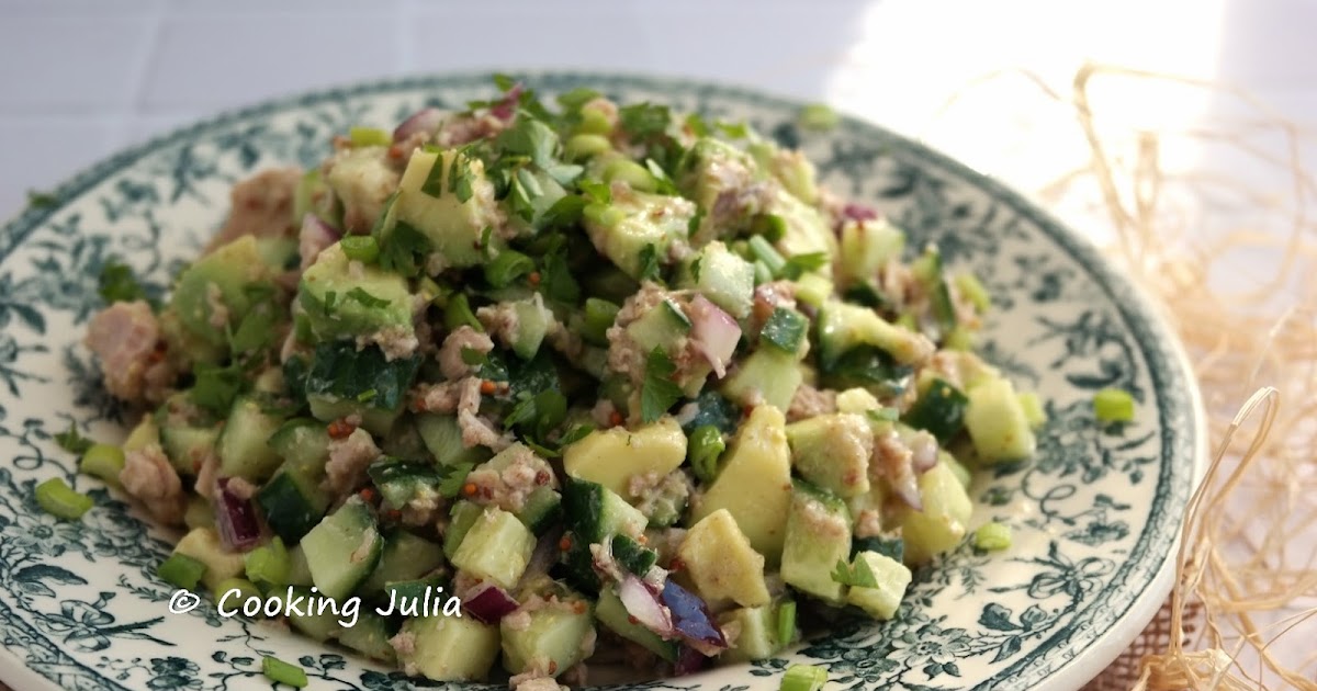 SALADE DE THON, CONCOMBRE ET AVOCAT