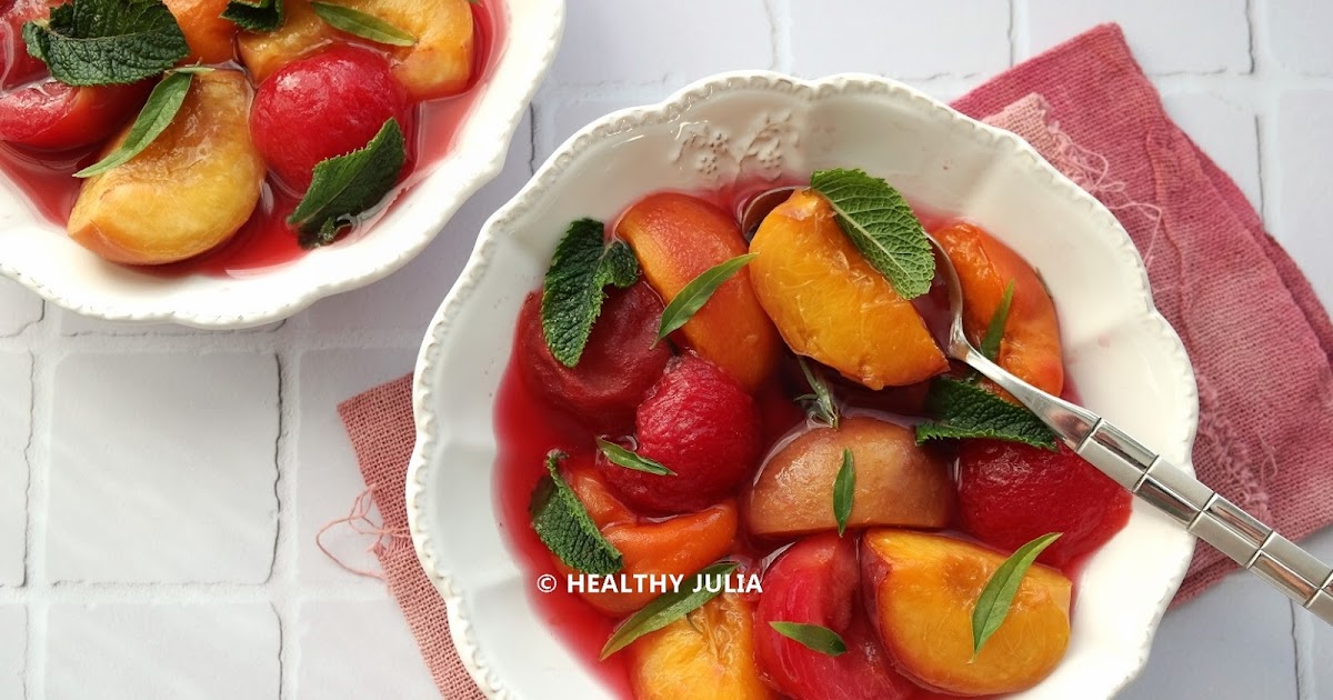 FRUITS D'ÉTÉ AU SIROP DE MENTHE ET VERVEINE