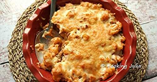 GRATIN DE CHOU-FLEUR À LA BOLOGNAISE 