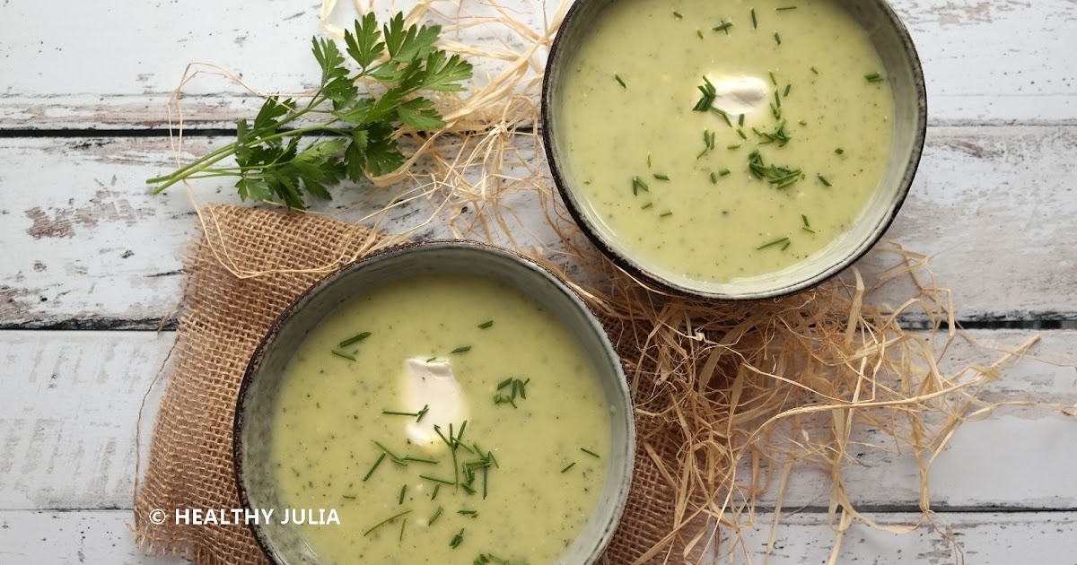 SOUPE FROIDE DE COURGETTE À L'AIL ET AU CREAM CHEESE