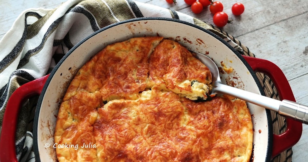 CLAFOUTIS AUX TOMATES CERISES ET ÉPINARDS