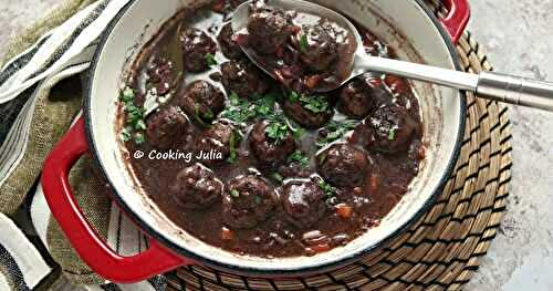 BOULETTES DE BŒUF FAÇON BOURGUIGNON