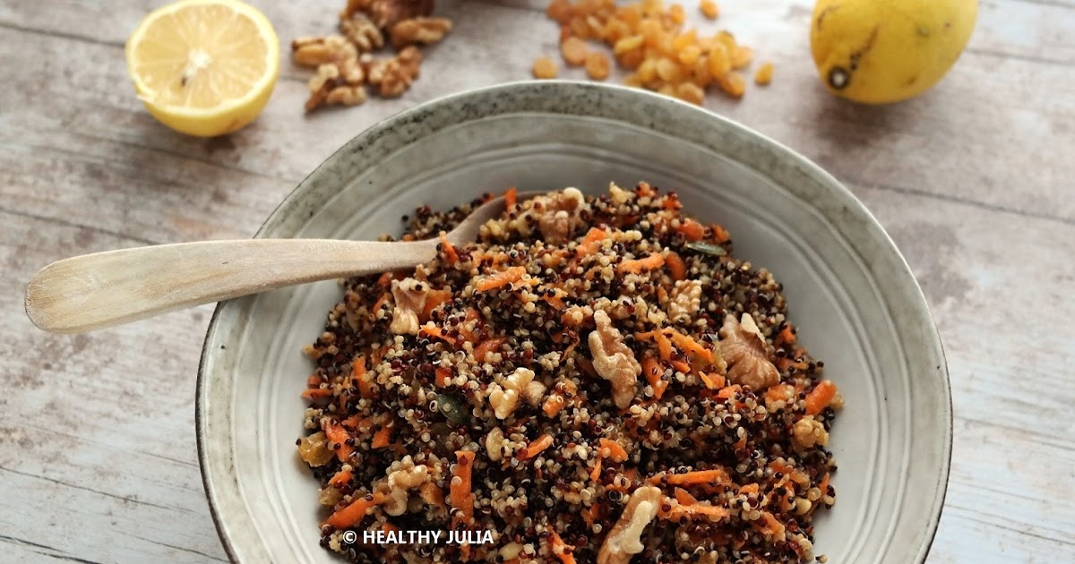 SALADE DE QUINOA, CAROTTE ET FRUITS SECS