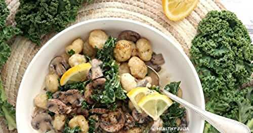 RAGOÛT DE GNOCCHI AUX CHAMPIGNONS ET KALE