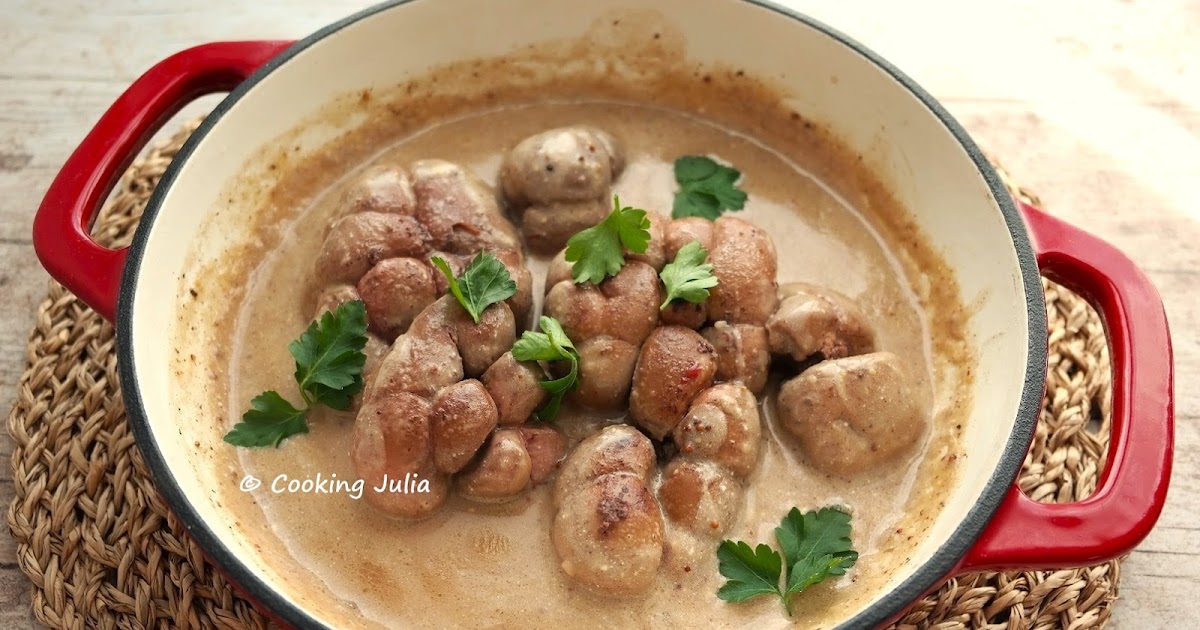 ROGNONS DE VEAU AU VIN BLANC, CRÈME ET MOUTARDE