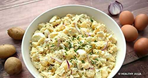 SALADE LÉGÈRE ET PROTÉINÉE DE POMMES DE TERRE ET ŒUFS DURS