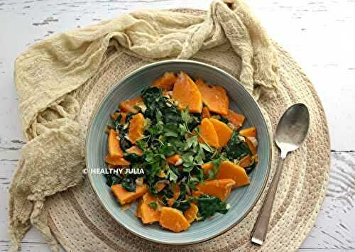 Poêlée de butternut aux épinards