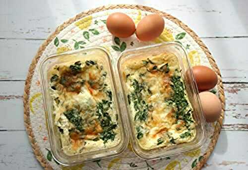 Quiche sans pâte protéinée aux épinards (meal prep)