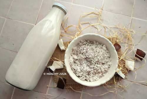 Lait de coco et son okara