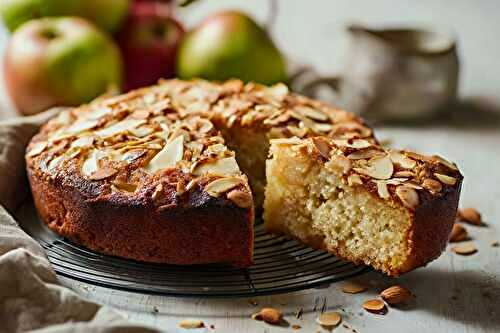 Gâteau moelleux aux pommes et amandes