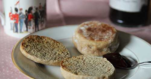 Muffins anglais à la farine complète (vegan)