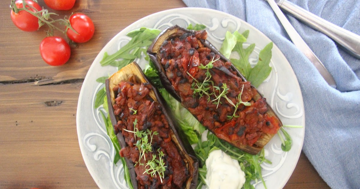 Aubergines farcies végé