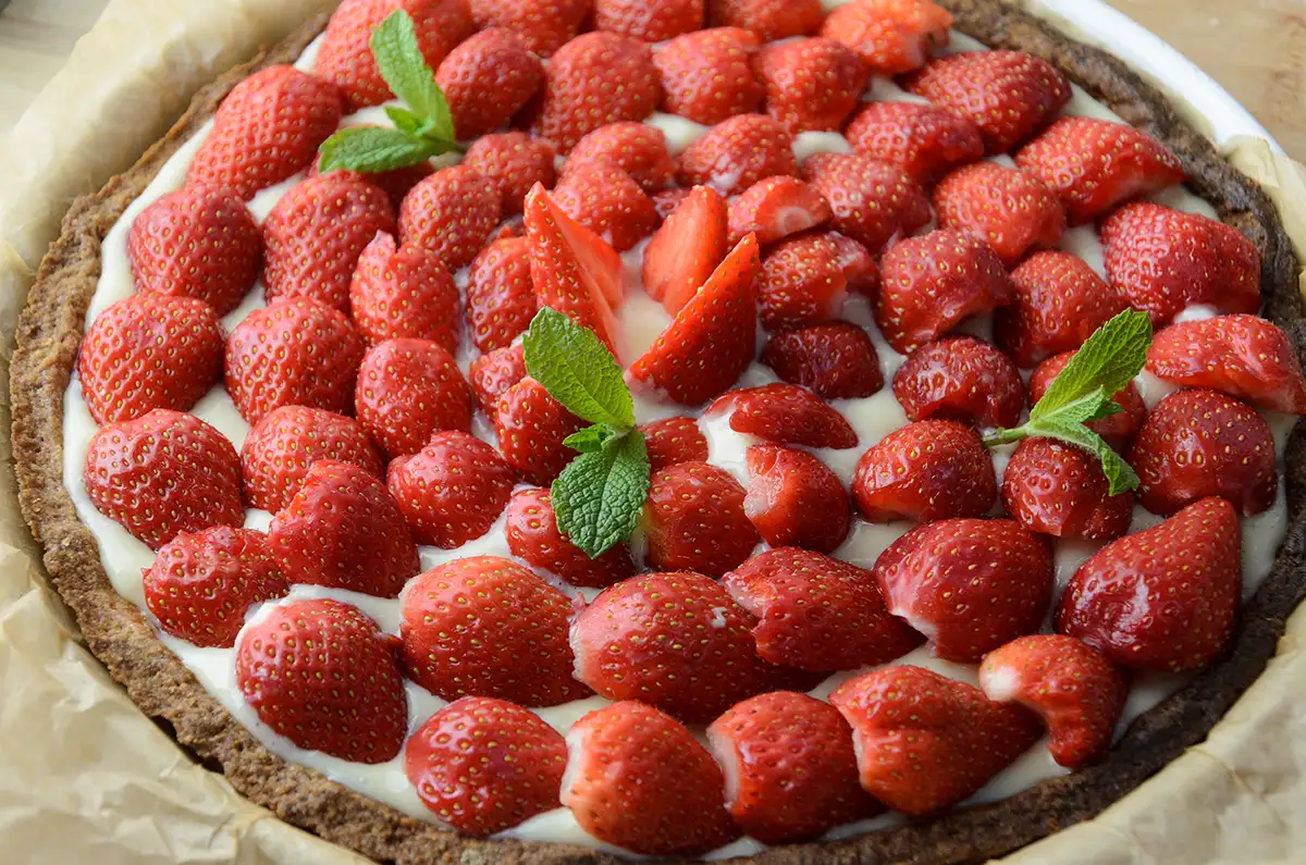 Tarte aux fraises à la crème pâtissière