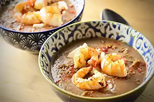 Velouté aux langoustines et cacao