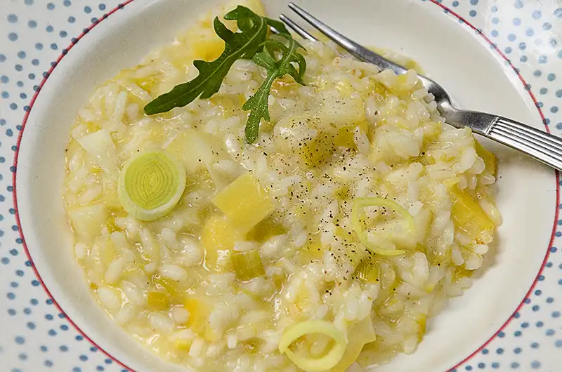 Risotto au poireau et au cédrat