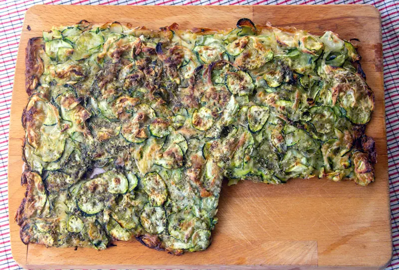 Scarpaccia végétarienne de courgettes