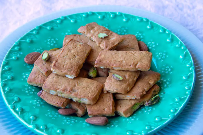 Biscuits fins aux amandes et pistaches