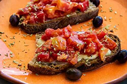 Bruschettas au fromage à la poêle