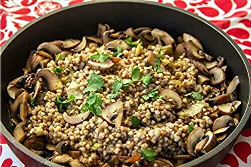 Poêlée de sarrasin aux champignons Cremini