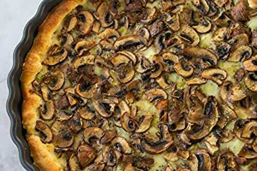 Tarte feuilletée aux champignons Cremini