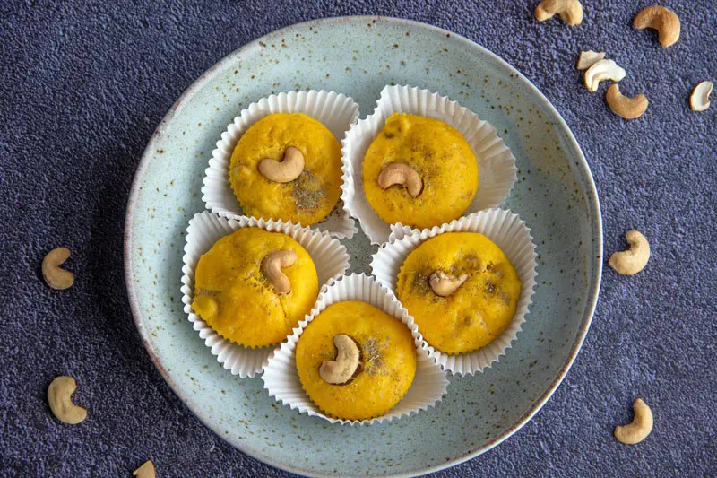 Muffins salés au potimarron et cajous