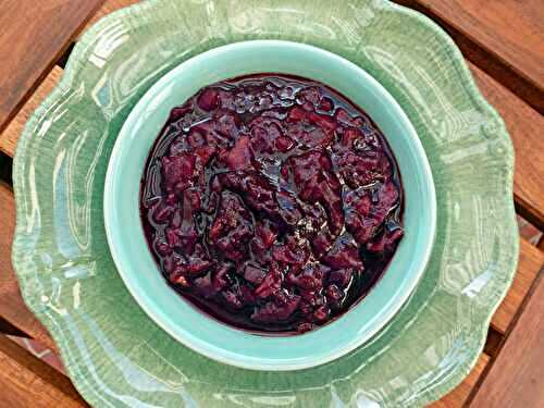Chutney de prunes rouges et abricots