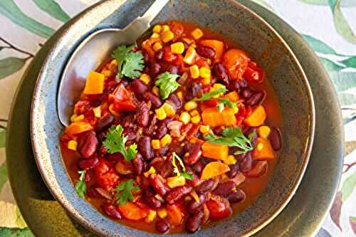 Chili sin carne végetarien facile