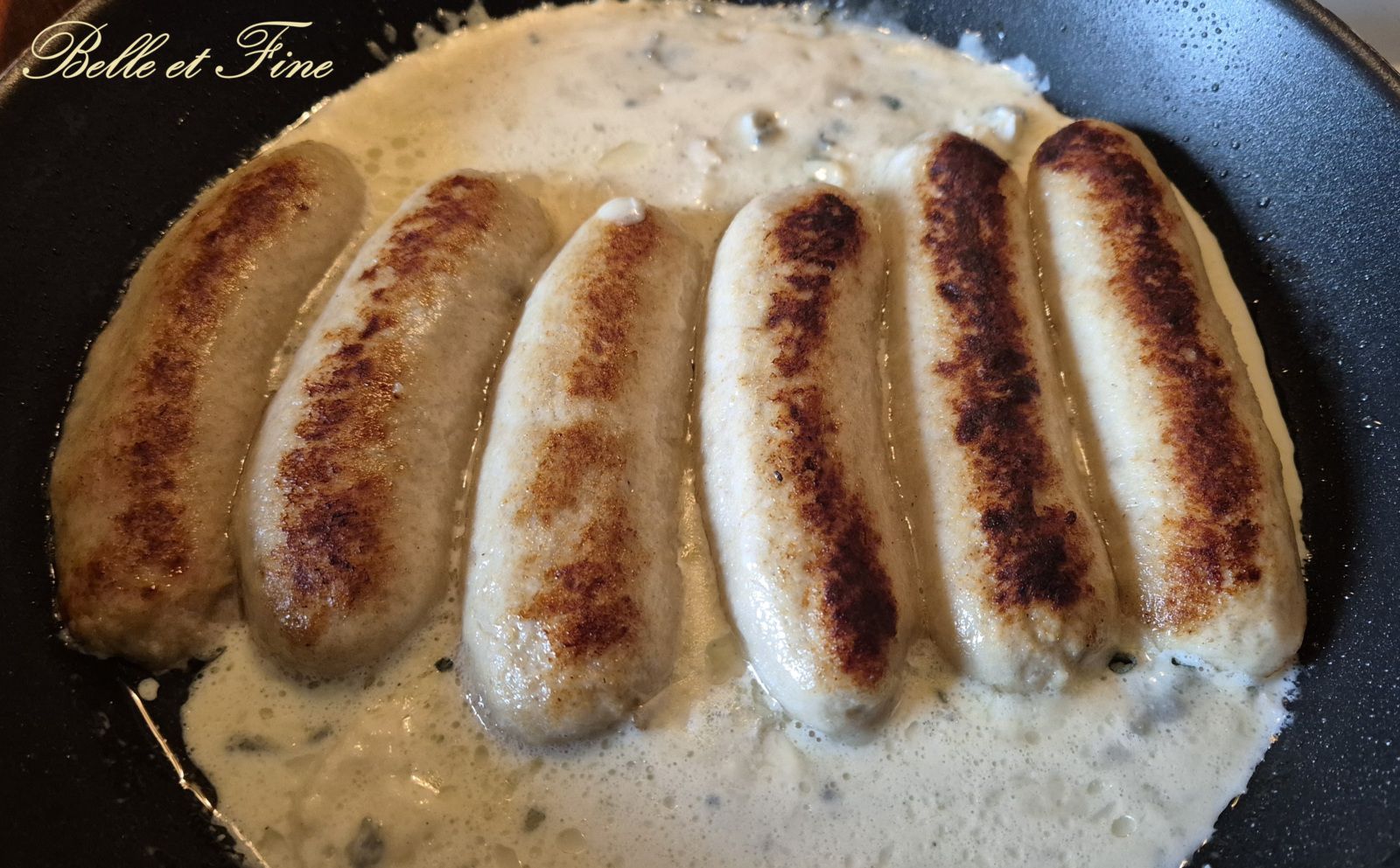 Boudin blanc sauce roquefort