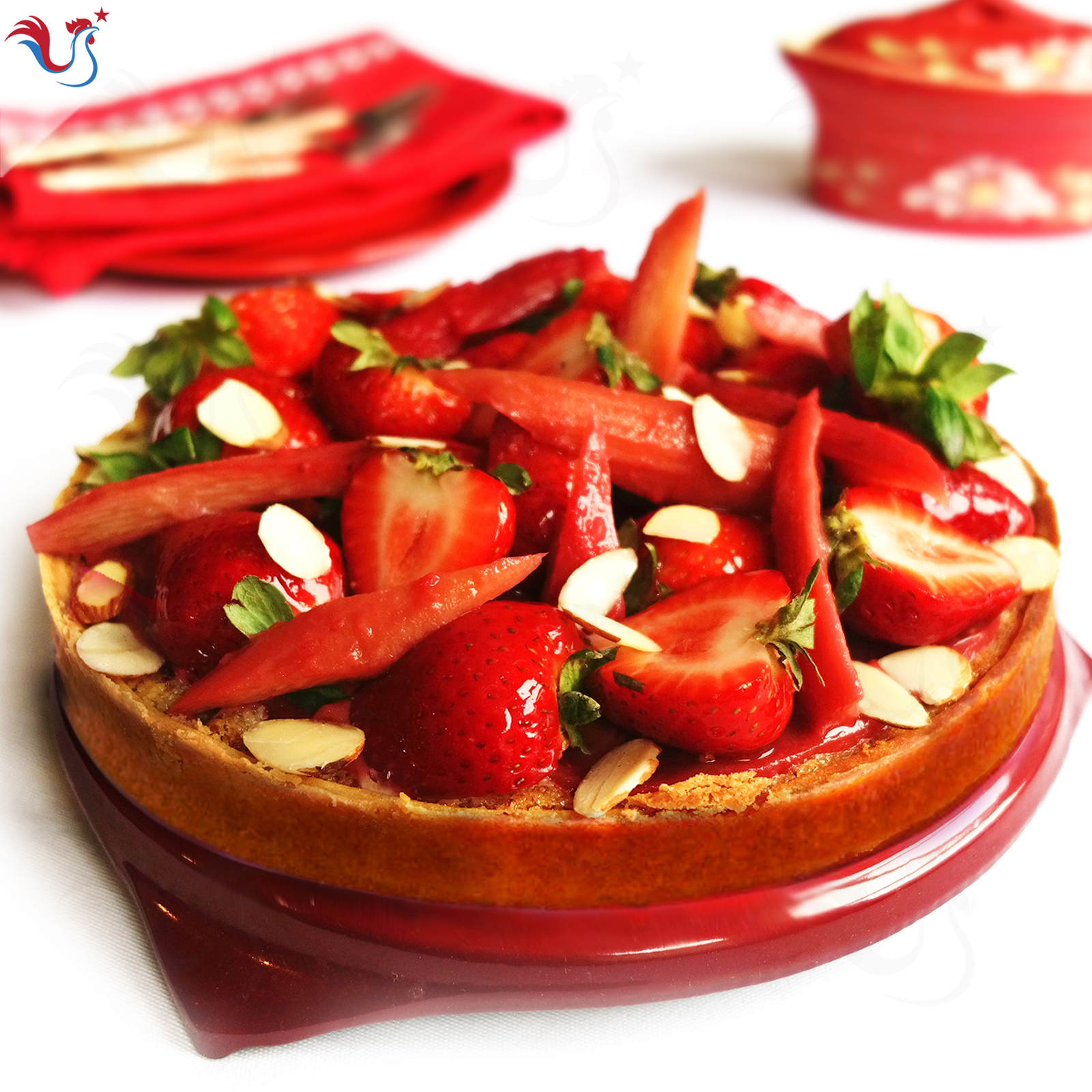 La Tarte Rhubarbe et Fraises de Claire Heitzler