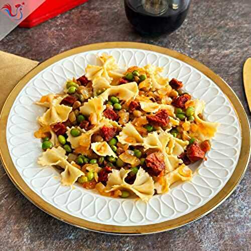 Les Pâtes Farfalle aux Fêves et Chorizo de Marc Vetri