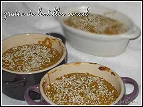 Gratin de lentilles corail
