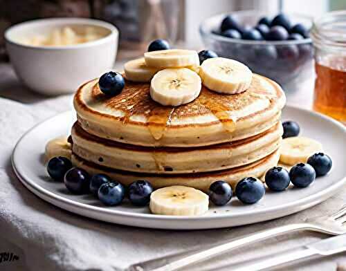 Pancakes aux Bananes et Myrtilles : Une Recette Savoureuse et Nutritive pour Toute la Famille